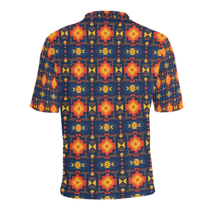 Southwest Pattern Print Design LKS307 Men Polo Shirt