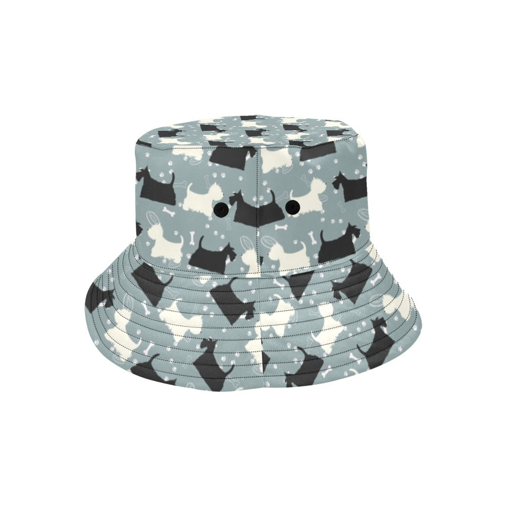 Scottish Terriers Print Design LKS301 Unisex Bucket Hat