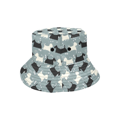 Scottish Terriers Print Design LKS301 Unisex Bucket Hat