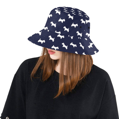 Scottish Terriers Print Design LKS3019 Unisex Bucket Hat