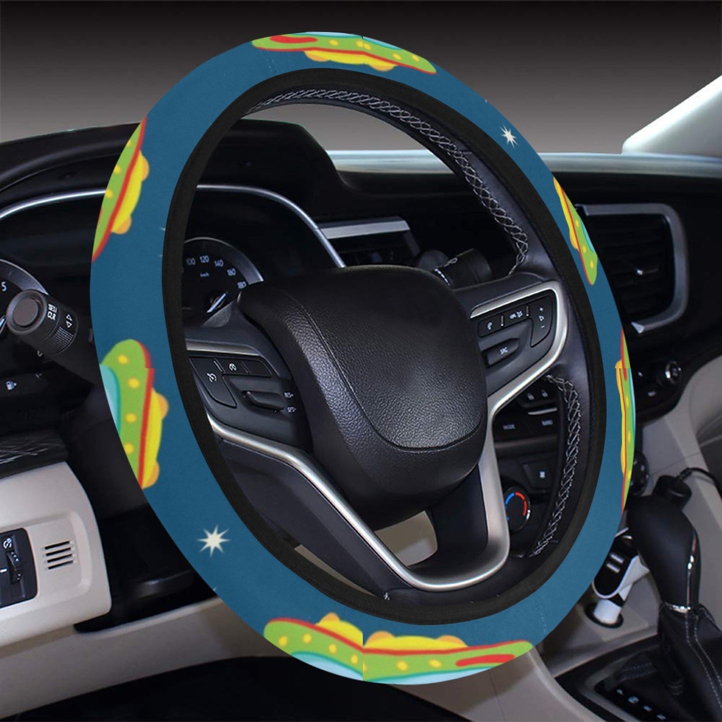 UFO Print Design LKS305 Steering Wheel Cover with Elastic Edge