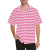 Chevron Print Design LKS402 Men's Men's Hawaiian Shirt