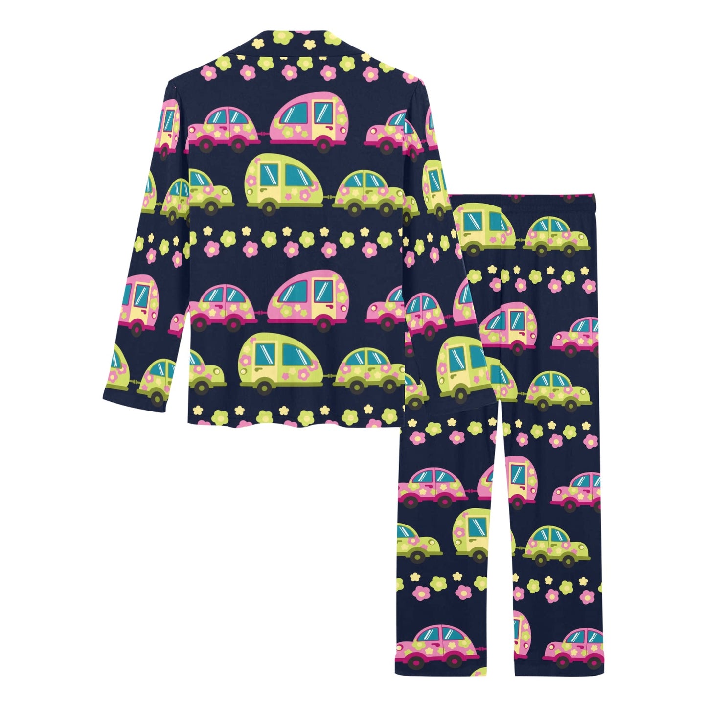 Camper Cute Camping Design No 3 Print Women's Long Pajama Set