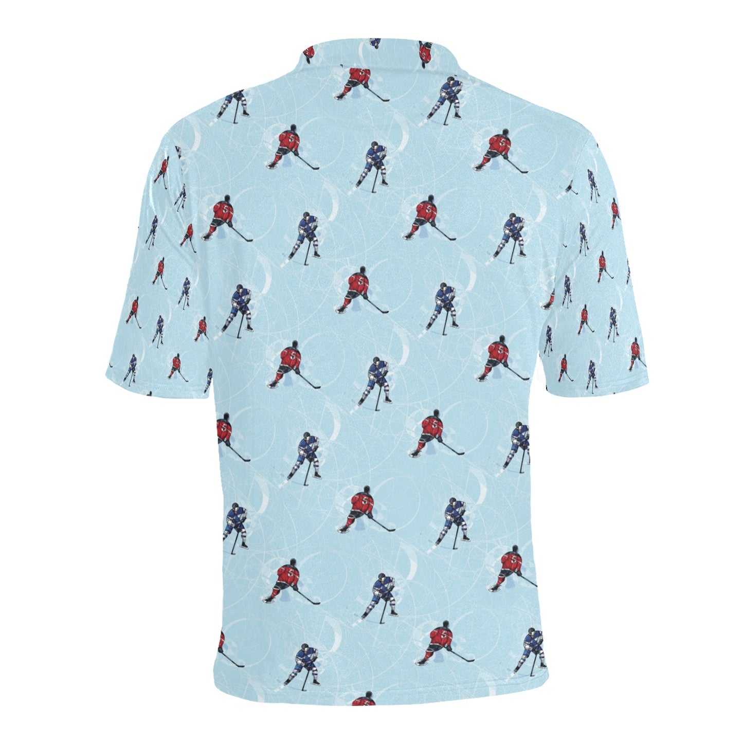 Hockey Player Print Design LKS302 Men Polo Shirt