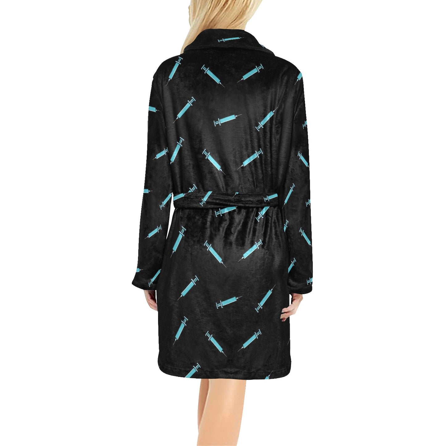 Phlebotomist Pattern Print Design A04 Women's Fleece Robe