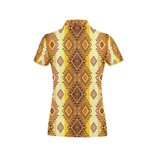 Native Pattern Print Design A09 Women's Polo Shirt