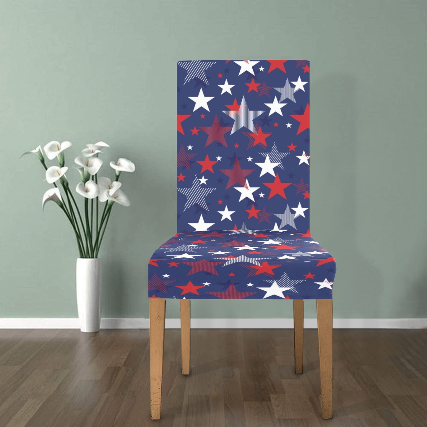 Star Print Design LKS304 Dining Chair Slipcover