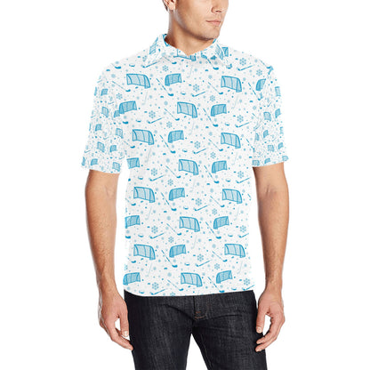 Hockey Print Design LKS303 Men Polo Shirt