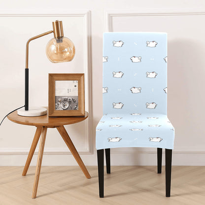 Samoyeds Print Design LKS302 Dining Chair Slipcover