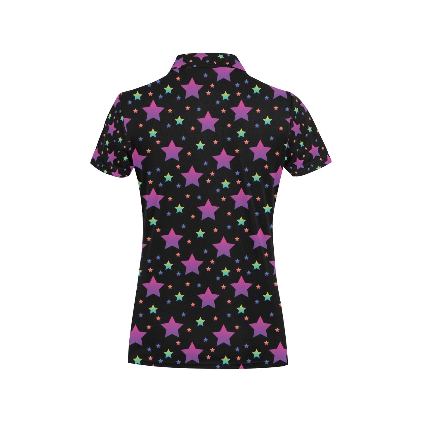 Star Print Design LKS305 Women's Polo Shirt