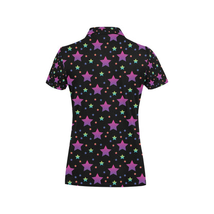 Star Print Design LKS305 Women's Polo Shirt