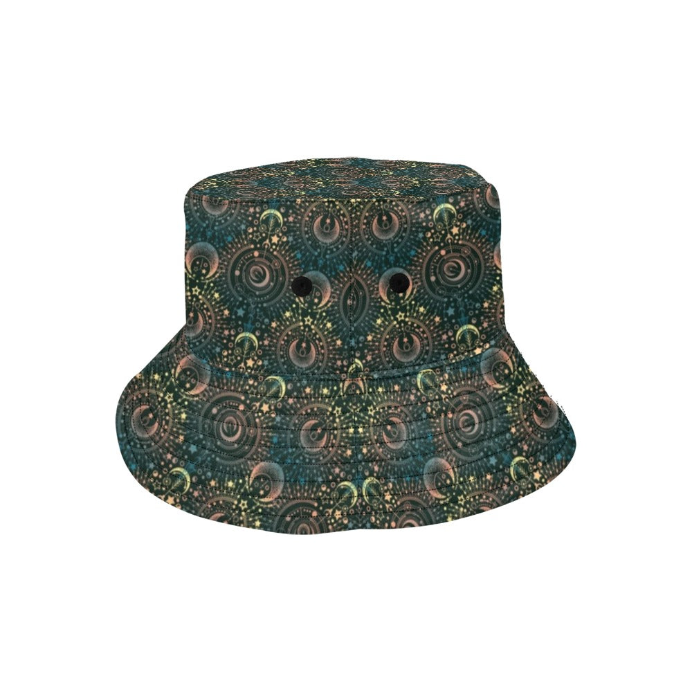 Sun Moon Print Design LKS307 Unisex Bucket Hat