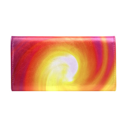 Vortex Twist Swirl Flame Themed Women's Trifold Wallet
