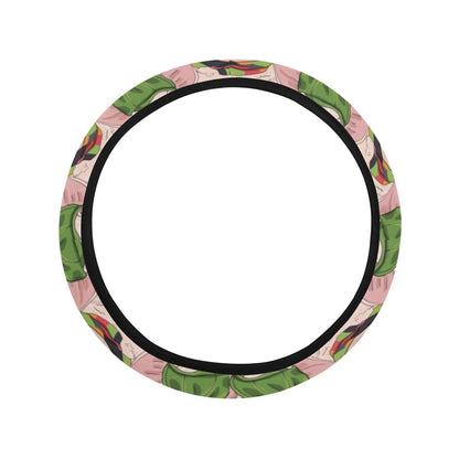Pig Print Design LKS403 Steering Wheel Cover with Elastic Edge