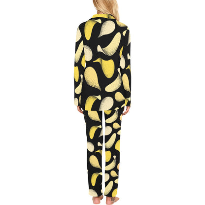 Potato Pattern Print Design A02 Women's Long Pajama Set