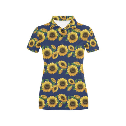 Sunflower Print Design LKS307 Women's Polo Shirt