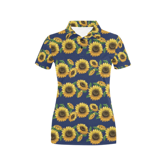 Sunflower Print Design LKS307 Women's Polo Shirt