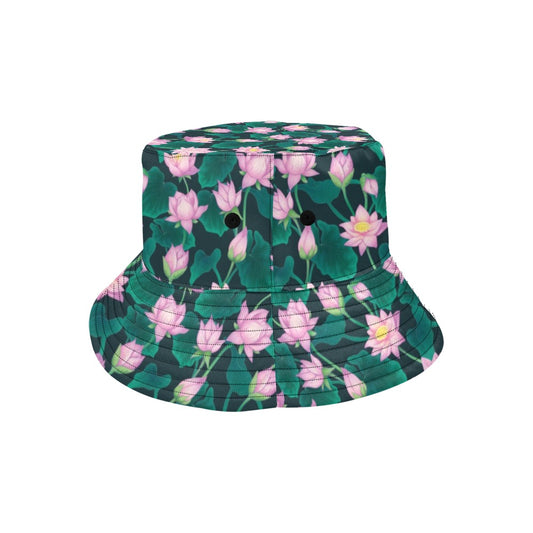 Water Lily Print Design LKS302 Unisex Bucket Hat