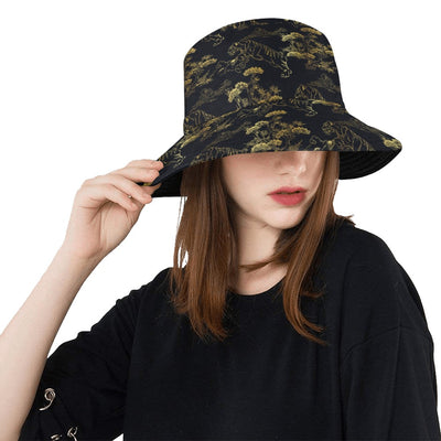 Tiger Japan Style Print Design LKS305 Unisex Bucket Hat