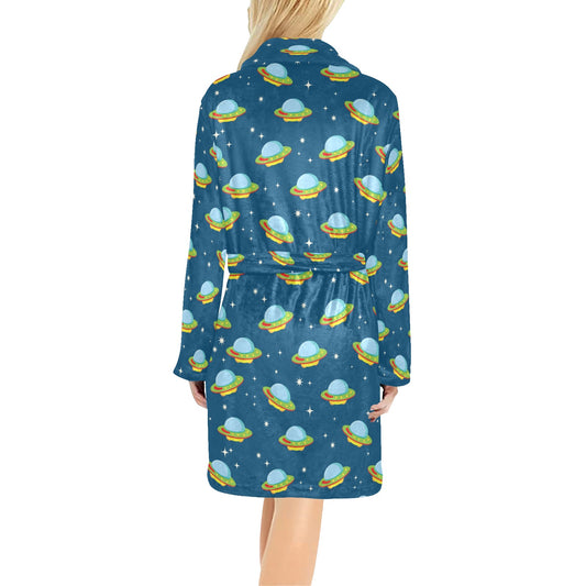 UFO Print Design LKS305 Women's Fleece Robe