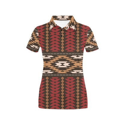 Native Pattern Print Design A02 Women's Polo Shirt