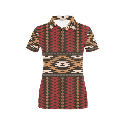 Native Pattern Print Design A02 Women's Polo Shirt
