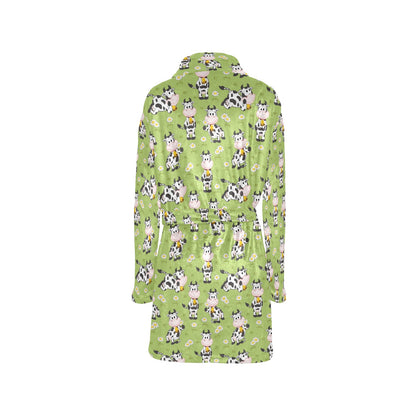 Cattle Print Design LKS401 Women's Fleece Robe