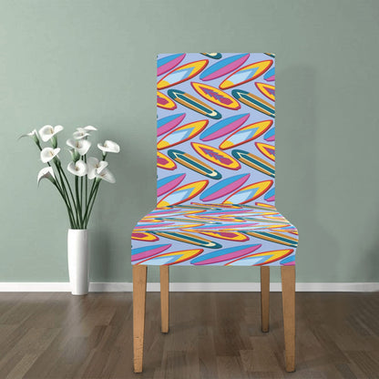 Surfboard Pattern Print Design LKS303 Dining Chair Slipcover