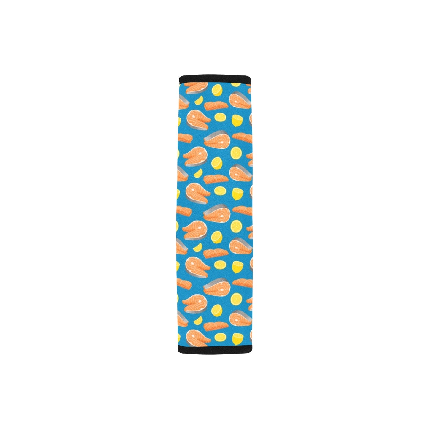 Salmon Steak With Lemon Print Design LKS308 Car Seat Belt Cover