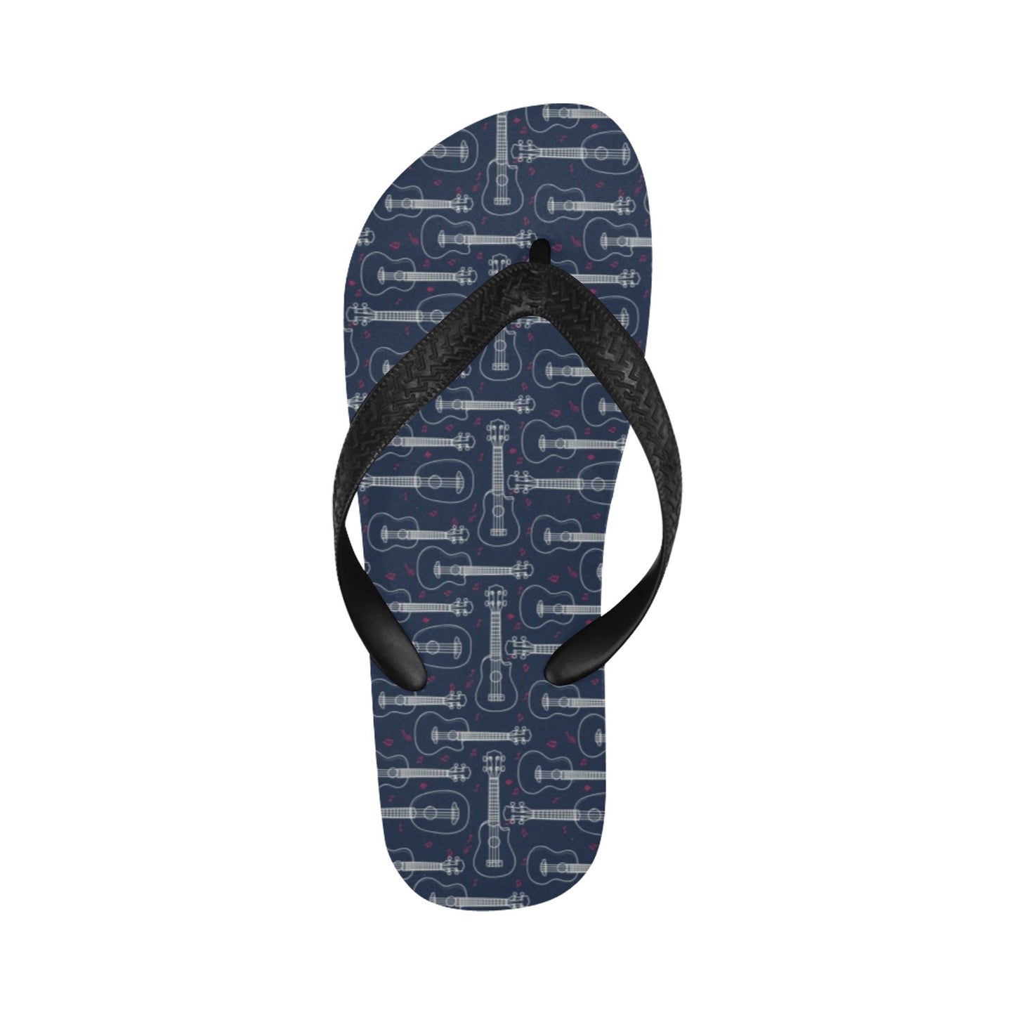 Ukulele Print Design LKS401 Flip Flops