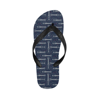Ukulele Print Design LKS401 Flip Flops