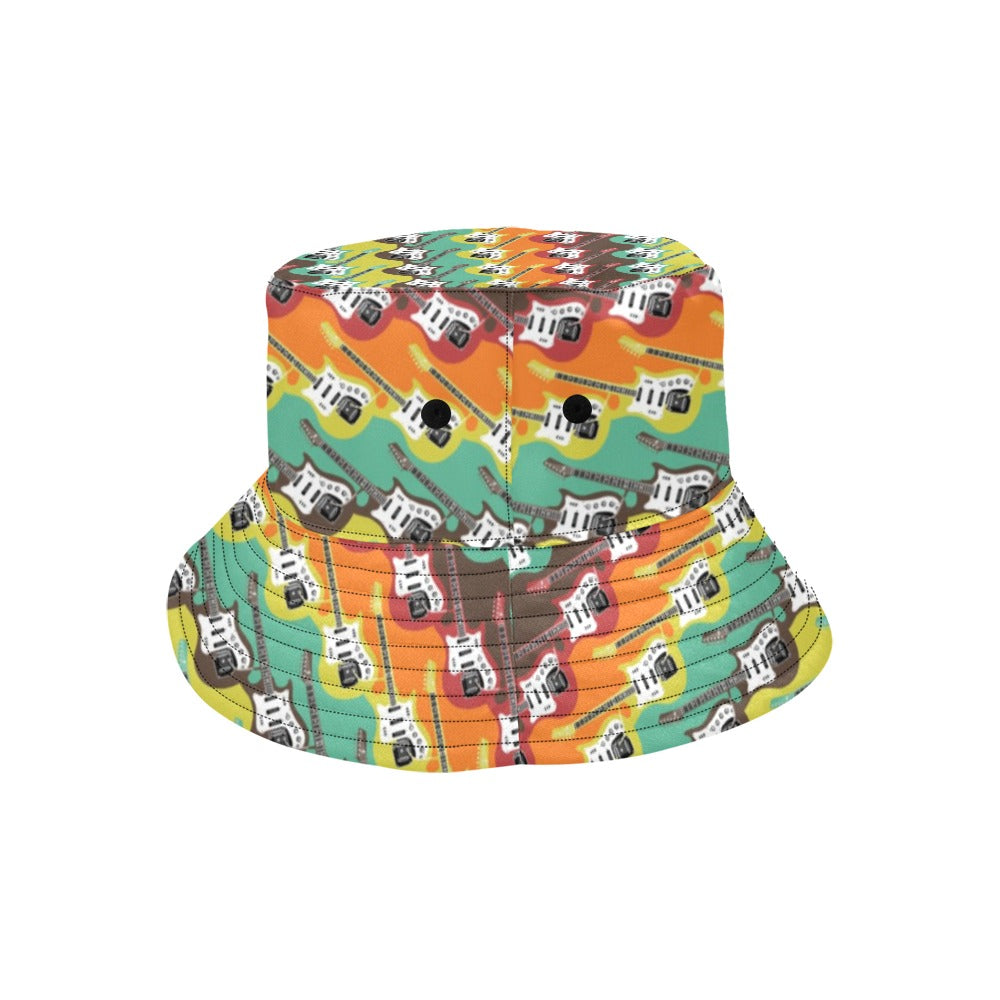 Electric Guitar Print Design LKS401 Unisex Bucket Hat