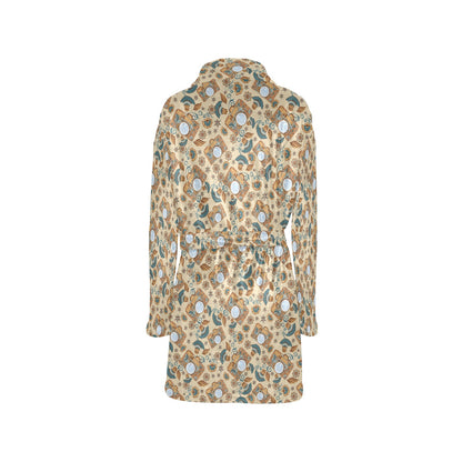 Camera Pattern Print Design 05 Women's Fleece Robe