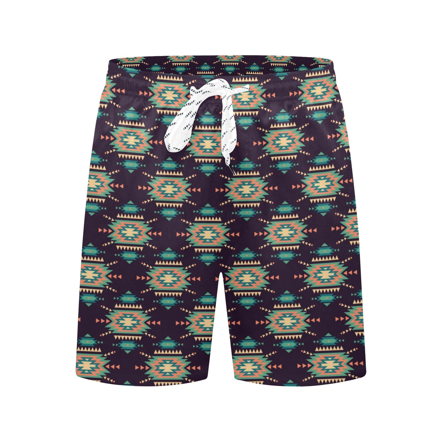 Navajo Geometric Style Print Pattern Men's Swim Trunks Beach Shorts
