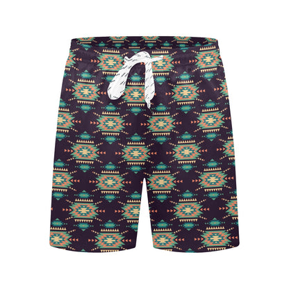 Navajo Geometric Style Print Pattern Men's Swim Trunks Beach Shorts