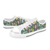 Safari Animal Cartoon Print Design LKS305 Women's White Low Top Shoes