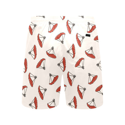 Skydiver Print Design LKS302 Men's Swim Trunks Beach Shorts