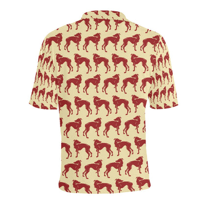Whippets Print Design LKS301 Men Polo Shirt