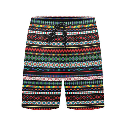 Southwest Pattern Print Design LKS302 Men's Swim Trunks Beach Shorts