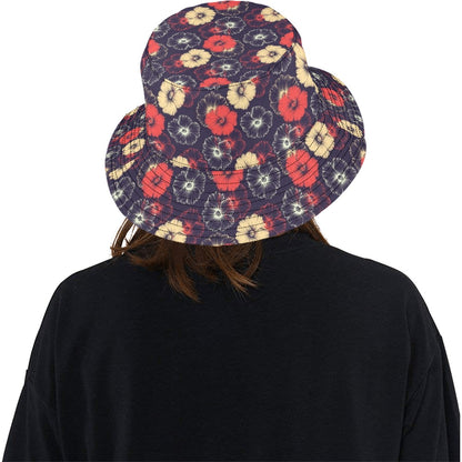 Tropical Flower Print Design LKS302 Unisex Bucket Hat