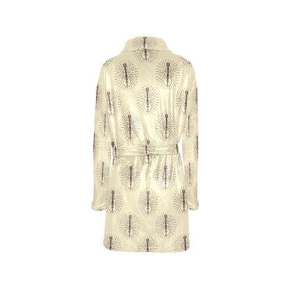 Mandolin Pattern Print Design 02 Women's Fleece Robe