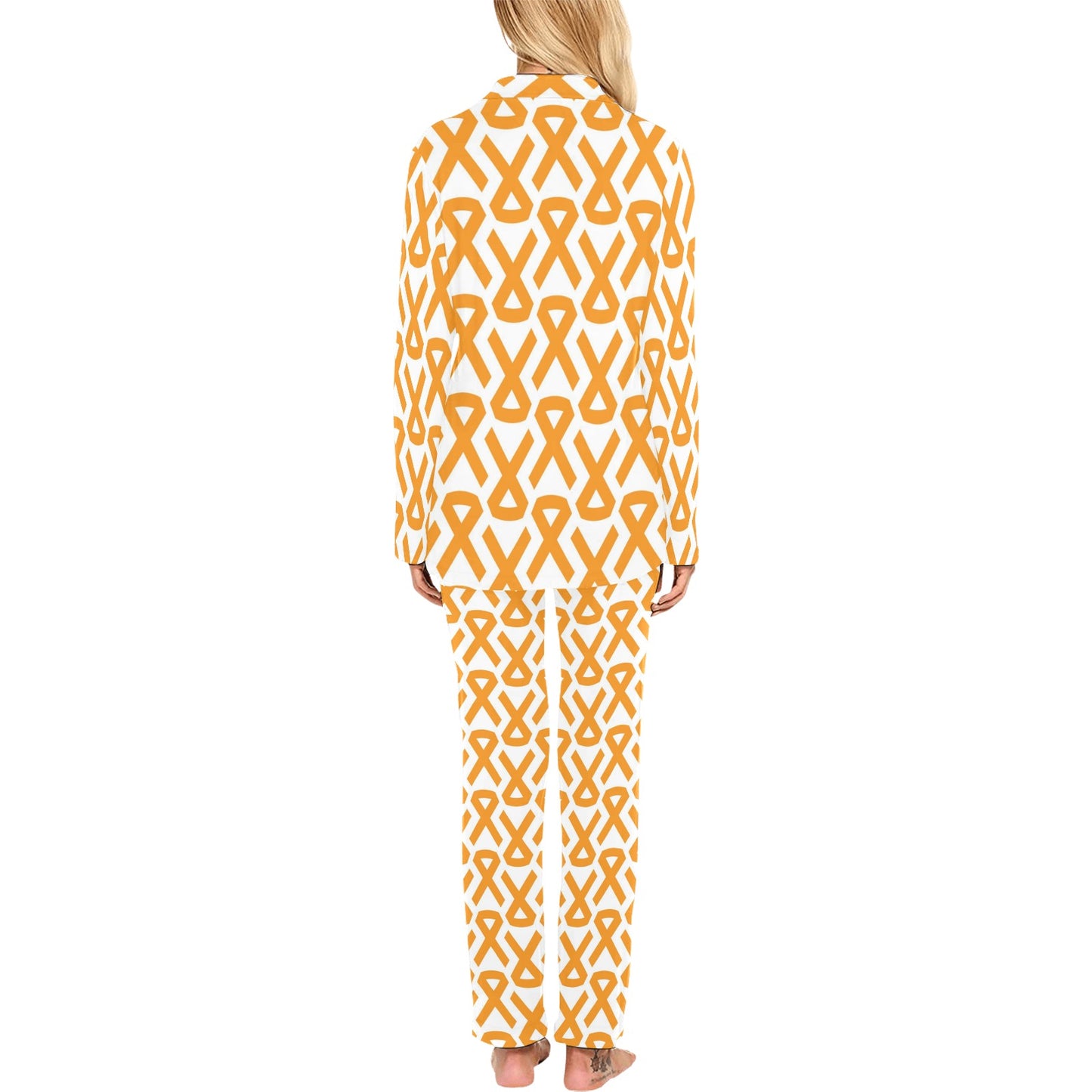 Appendix cancer Pattern Print Design 02 Women's Long Pajama Set