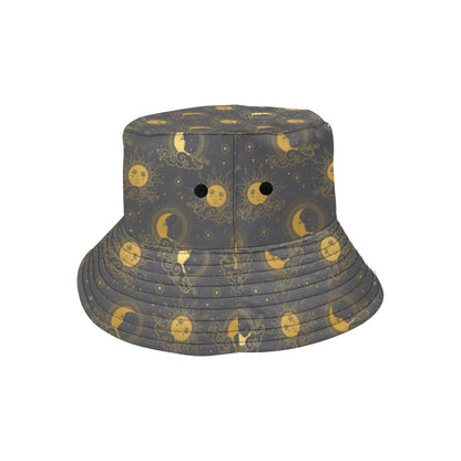 Sun Moon Print Design LKS305 Unisex Bucket Hat