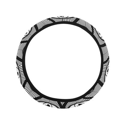 Third Eye Pattern Print Design LKS304 Steering Wheel Cover with Elastic Edge