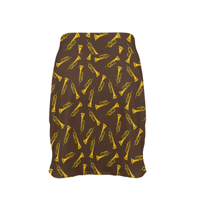 Trumpet Pattern Design Print 17" Golf & Pickleball Skort with Pockets