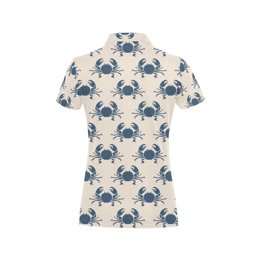 Crab Pattern Print Design 02 Women's Polo Shirt