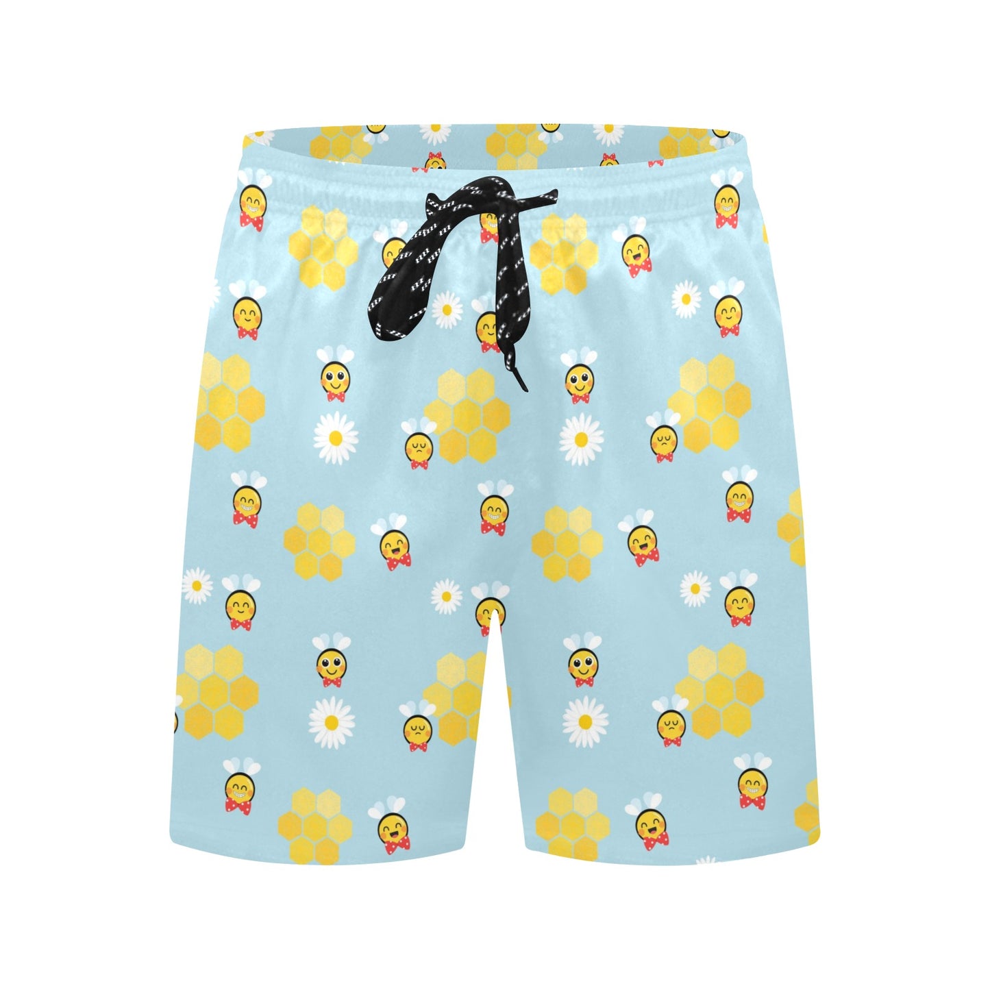 Bee Cute Print Design LKS304 Men's Swim Trunks Beach Shorts