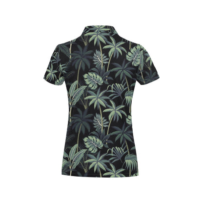 Rainforest Pattern Print Design RF02 Women's Polo Shirt