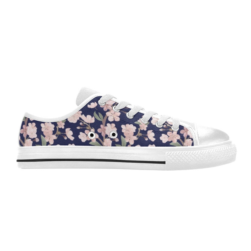 Sakura Print Design LKS301 Women's White Low Top Shoes