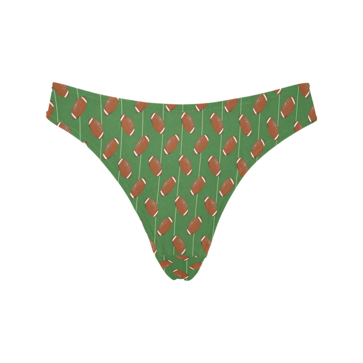 American Football on Field Themed Women's Thongs